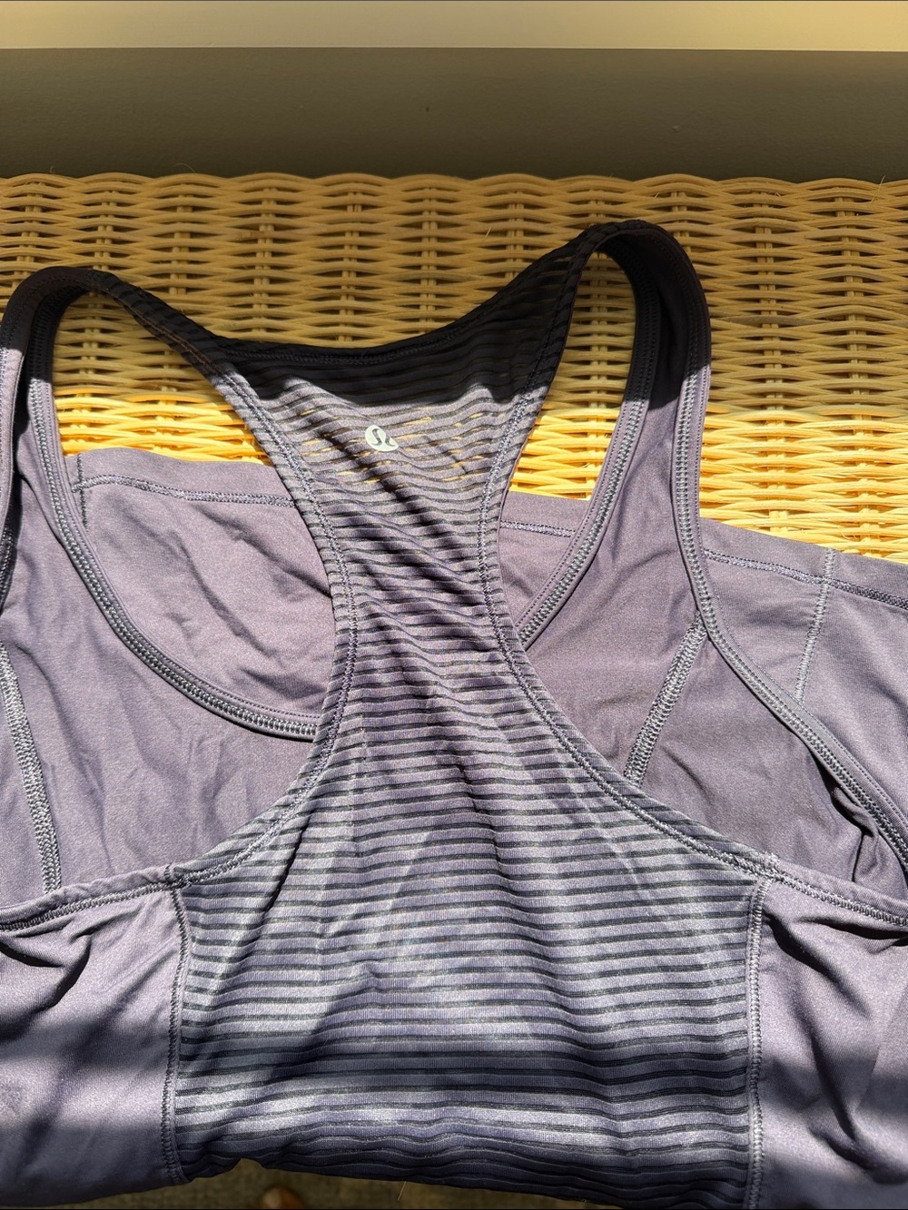 lululemon athletica Purple Striped Racerback Sports Bra